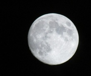 moon in dark sky