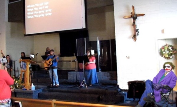 masked preacher making a mockery of Jesus